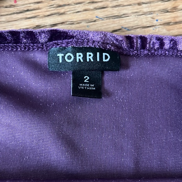 Torrid; Women’s Purple Velvet Tank Top. Size 2 - Picture 7 of 7